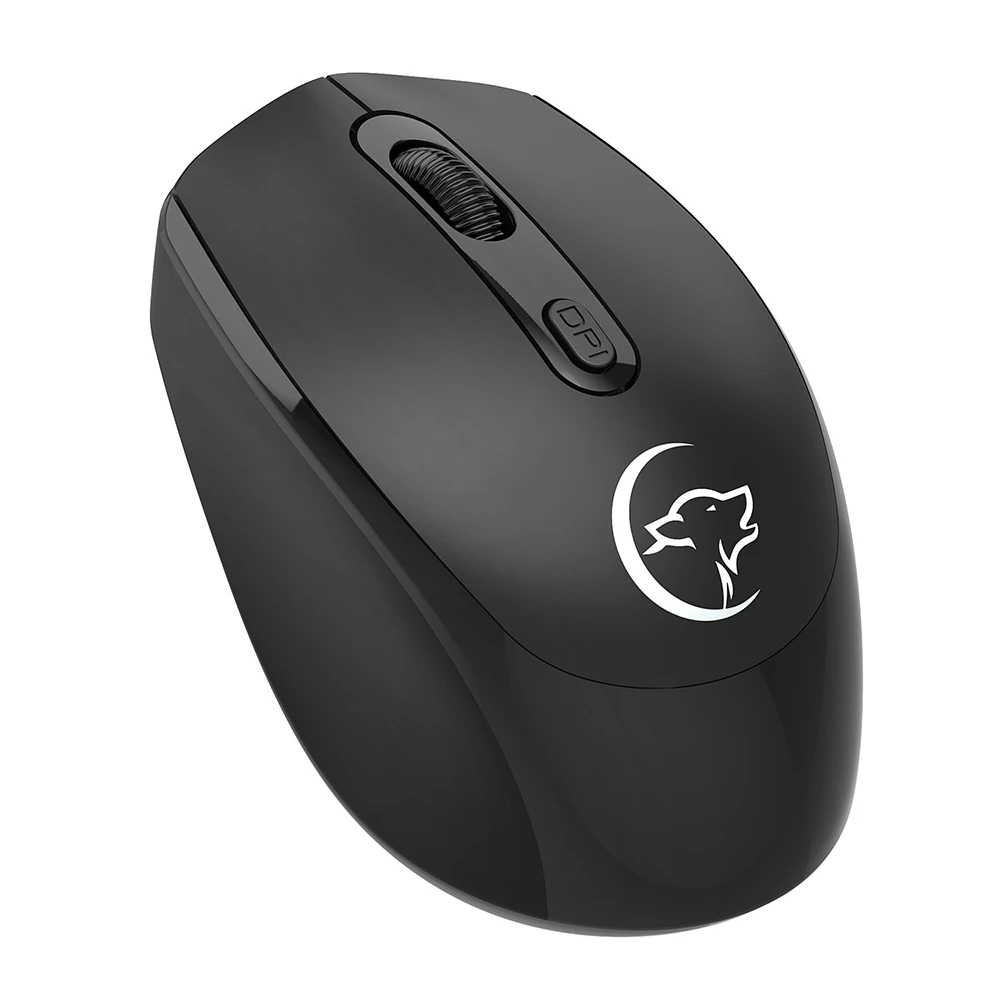 2.4G Wireless Mouse Metal Noiseless Silent Click Optical 2400dpi Mouse Rechargeable 2 Keys Gaming Mouse For Computer Laptop PC