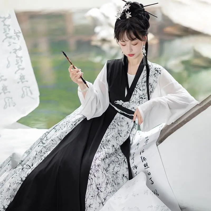 Elegant Chinese Hanfu Dress Women Cosplay Costume Elegant Ancient Traditional Hanfu Dress Song Dynasty Hanfu Plus Size