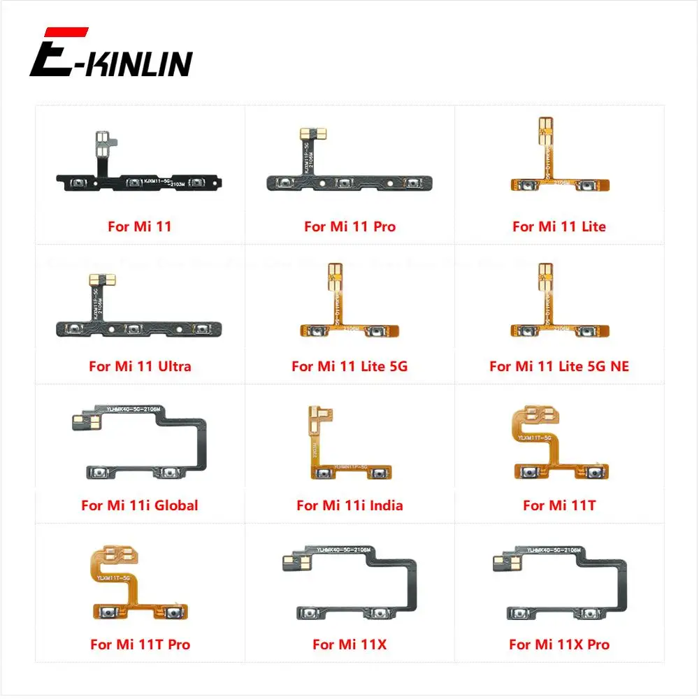 Switch Connector On Off Button Volume Button Flex Cable For XiaoMi Mi 11 11i 11T 11X Pro Lite Ultra 5G NE Global