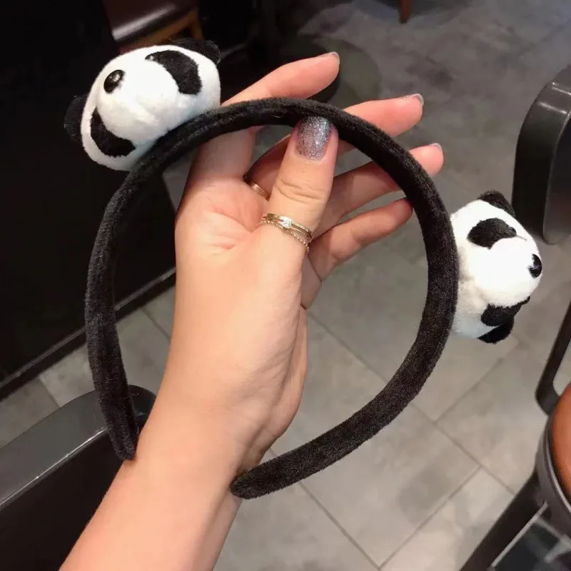 Cute panda headband, face wash, facial mask, hairband, super cute animal cartoon hairpin, anti-slip headband, headband