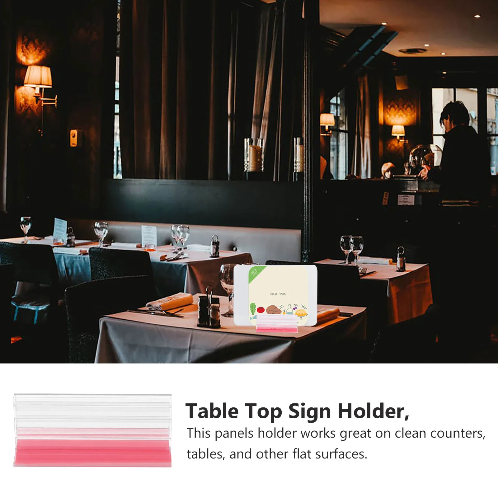 

20pcs Advertising Clip Holder Premium Pvc Lightweight Clear Countertop Sign Stand For Retail Store Sneeze Guard Holders Price