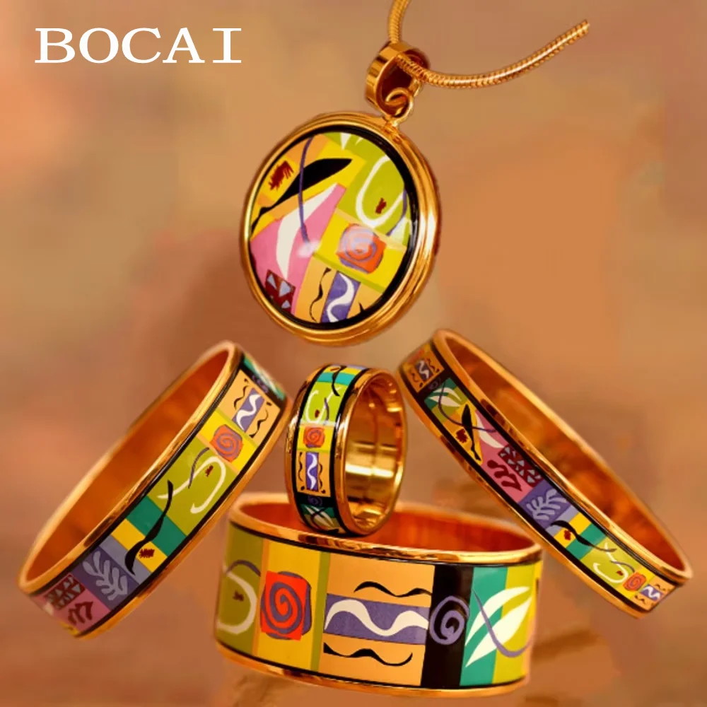 Fine Jewelry Fashion Dloisonne High Temperature Firing Oval Closed Mouth Female Bracelet Enamel Jewelry Sea Beast