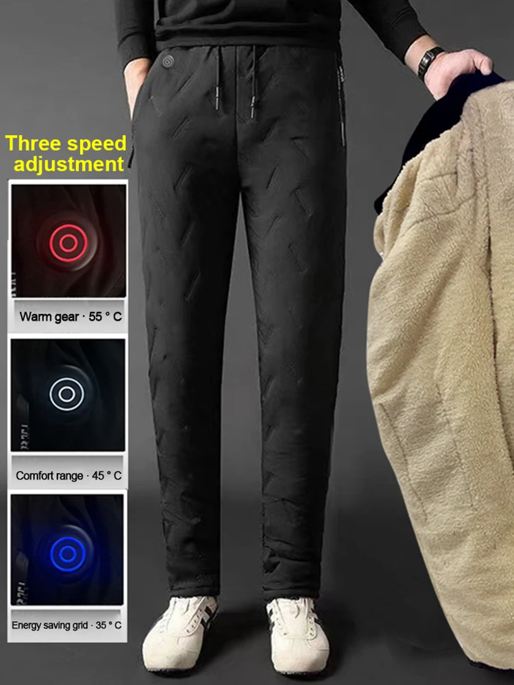 للجنسين التدفئة السراويل 10 مناطق التدفئة السراويل الحرارية ساخنة 3 طرق درجة الحرارة مقاوم للماء الشتاء جهاز تدفئة كهربائي الملابس #3
