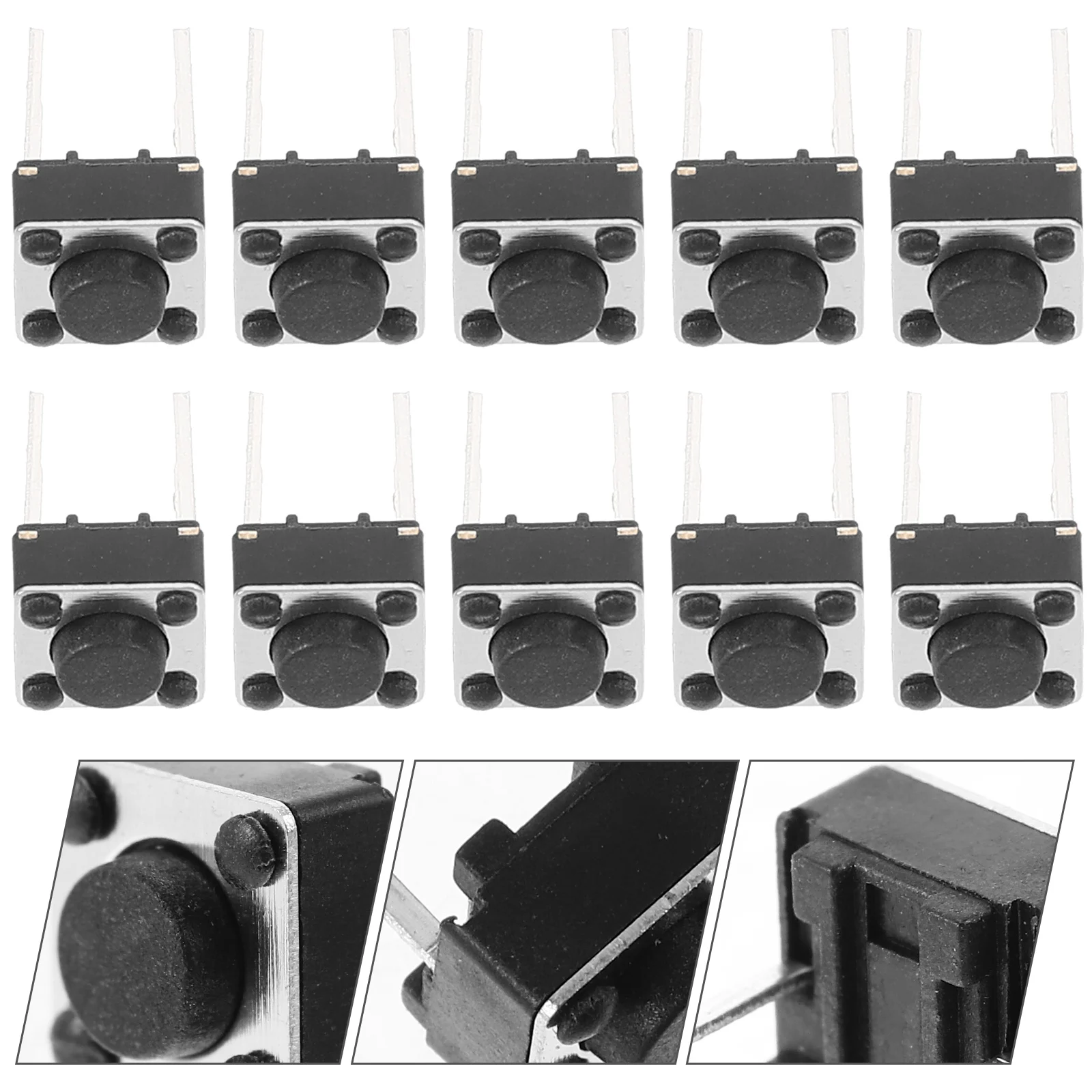 

100pcs 5 Sets 6x6x4.3mm 6x6x5mm 6x6x7mm Two Feet Tactile Switch Button Switch Momentary Push PCB Mount Plastic