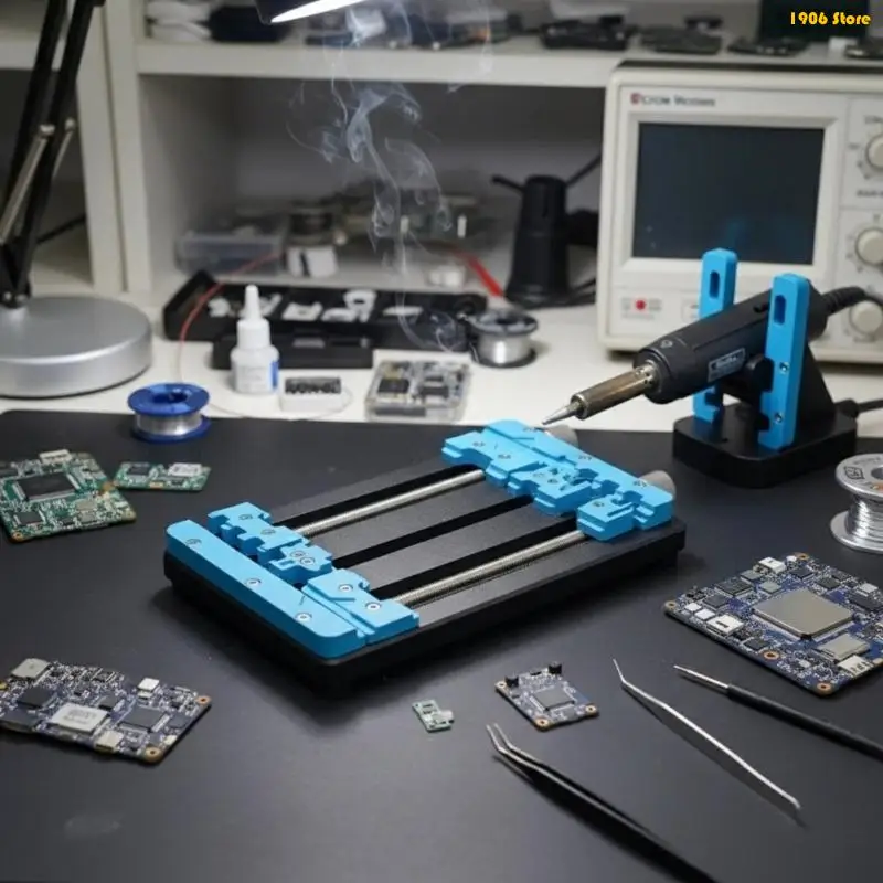 

U1JB Ergonomic Sliding Lock Phone Motherboards Fixture Heat Resistant Double Bearing