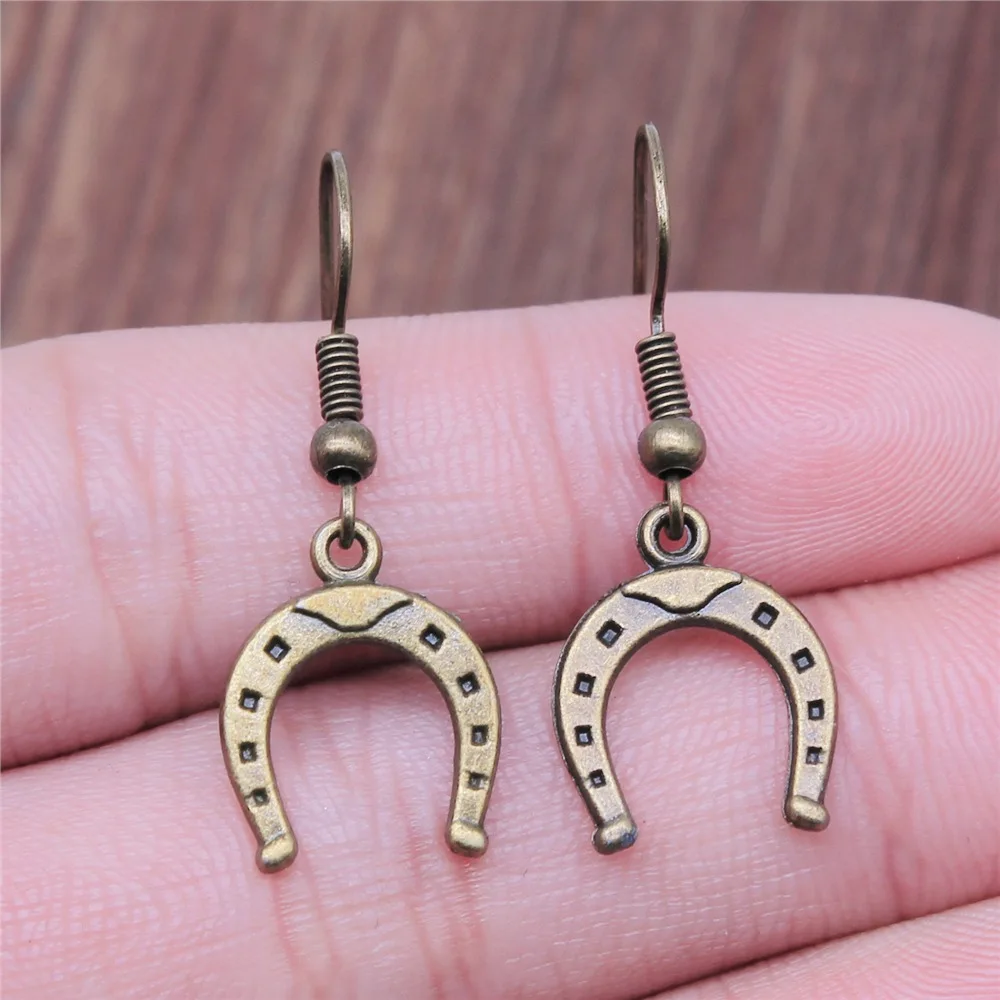 Dropshipping Drop Earrings Fashion Handmade 2 Colors Horseshoe Pendant Earrings