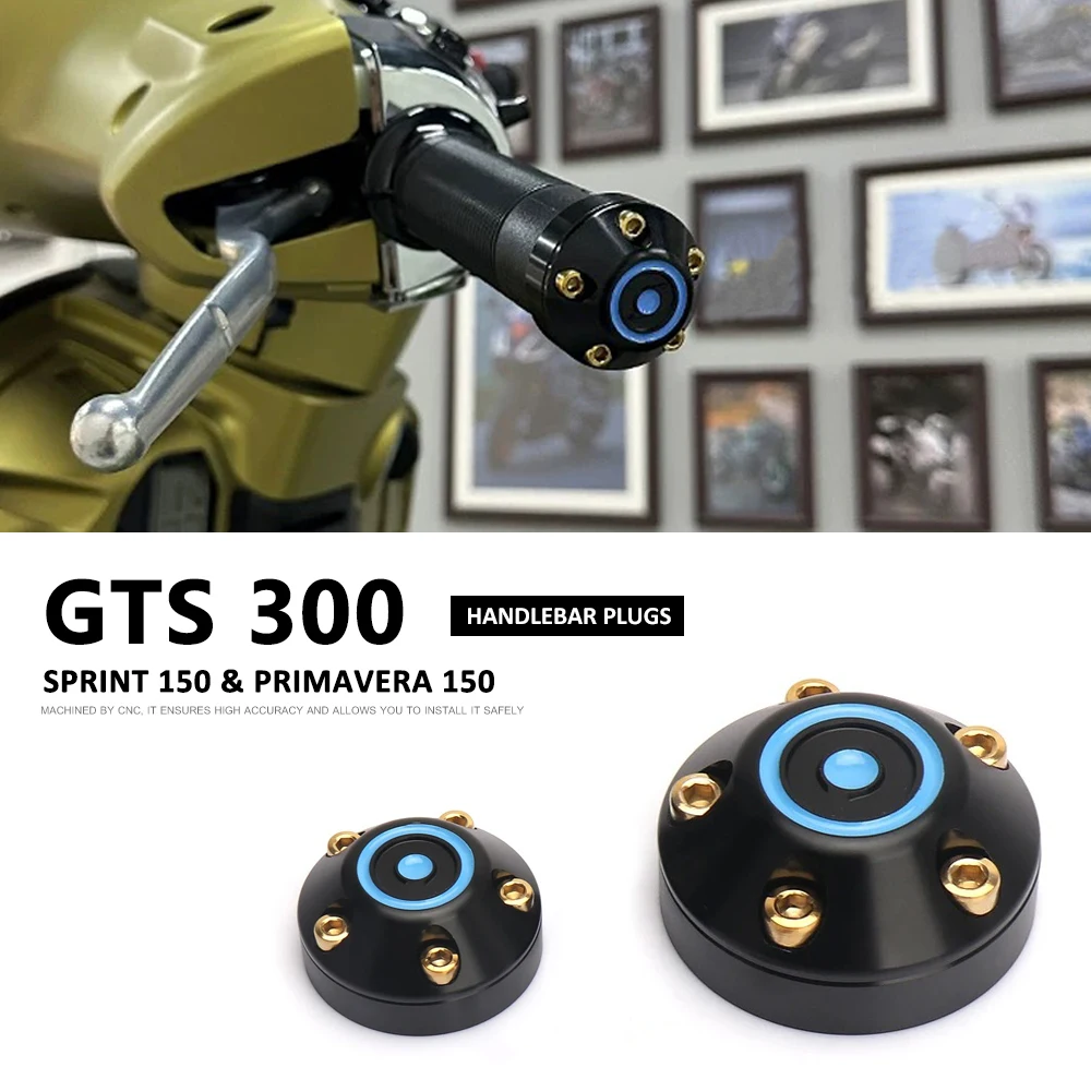

3 Color Motorcycle Handle Bar Ends Plug Grips Handlebar Plug Slider For Vespa GTS 300 GTS300 Sprint SPRINT 150 Primavera 150