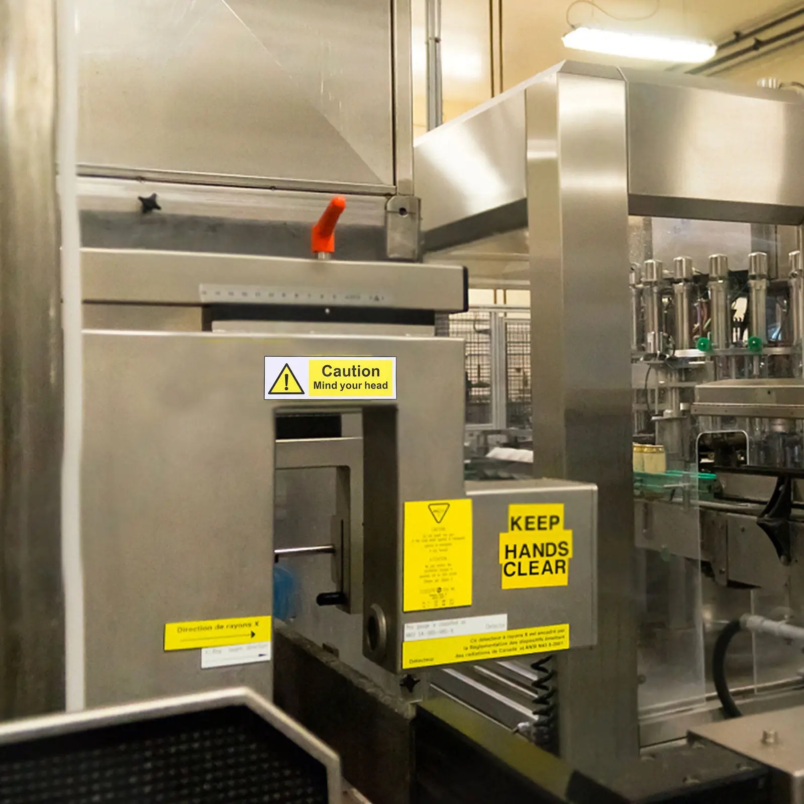 

Safety Identifier Sticker Warning Sign Label Self Adhesive Thick Vinyl Material High Visibility Bold Text Easy