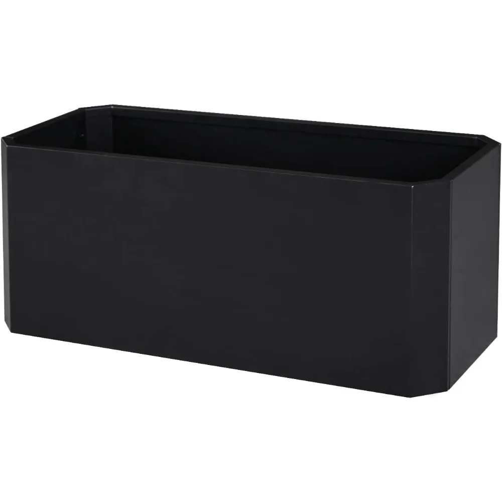 

Steel Planter Box-36x15x15-Large Rectangular Planter Indoor or Outdoor Black Matel Planter Box Commercial Residential for Patio