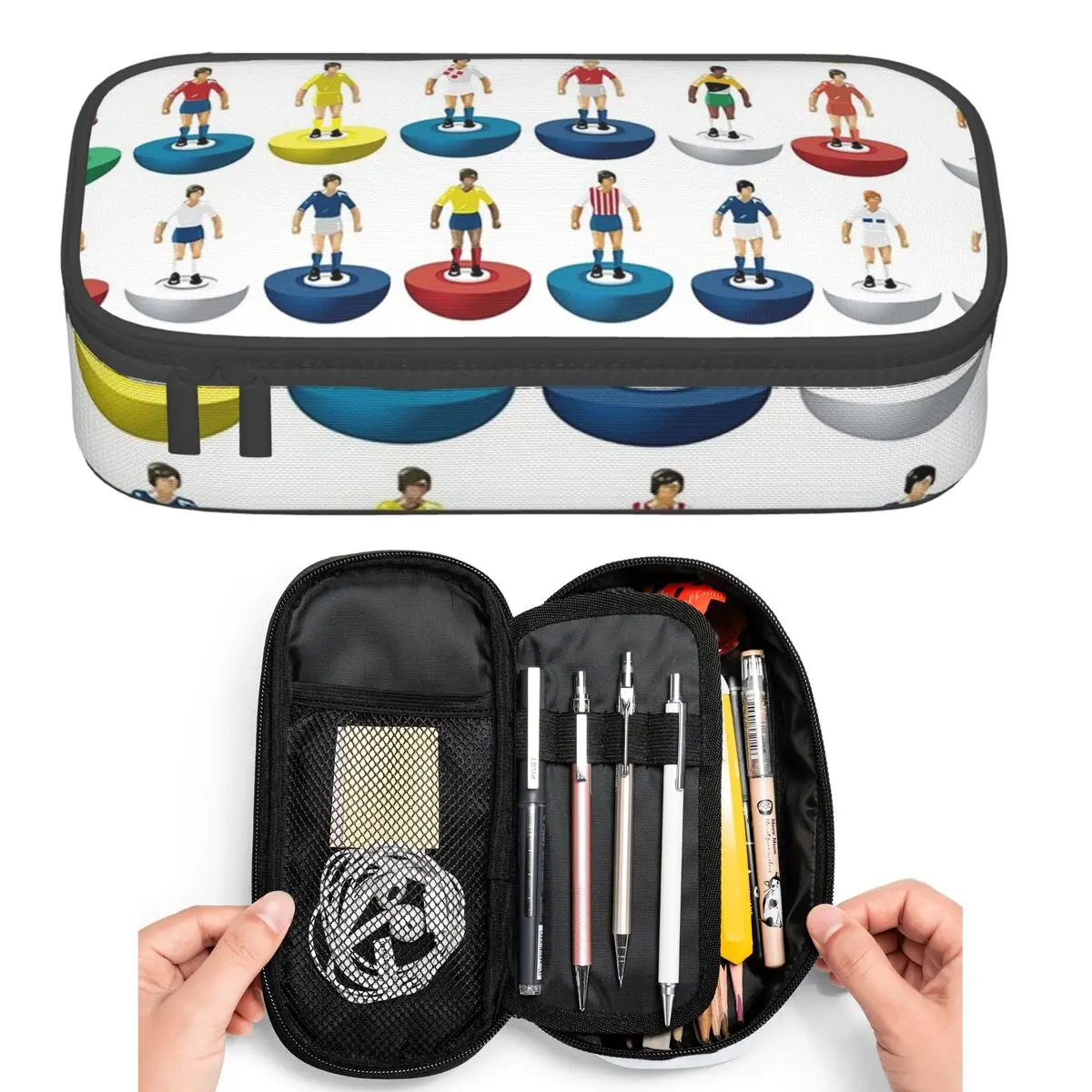 Estuches para lápices World Subbuteo Players, caja para lápices para estudiantes, bolsa para lápices, bolsa para lápices de gran capacidad, soporte para bolígrafos