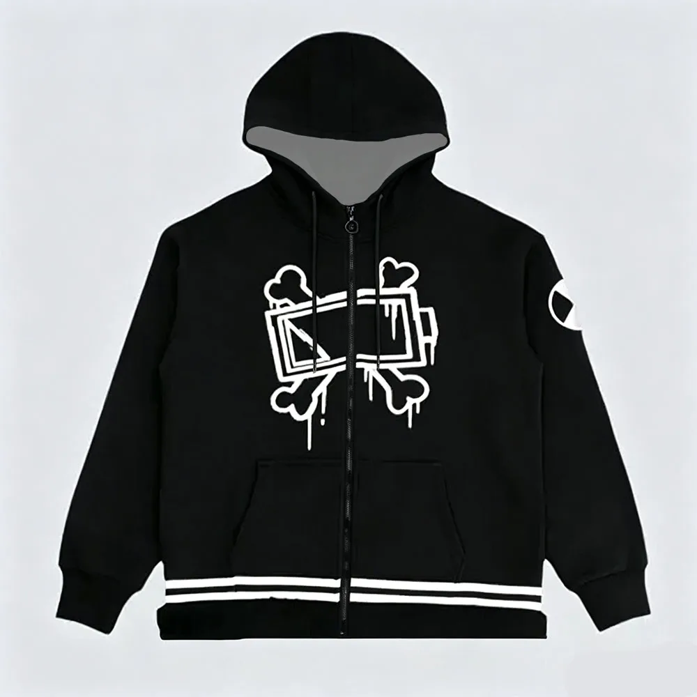 Juego Murder Drones Cosplay cremallera Sudaderas con capucha invierno manga larga Hombre Sudadera con capucha Unisex Streetwear hombres mujeres Zip Up Sudaderas