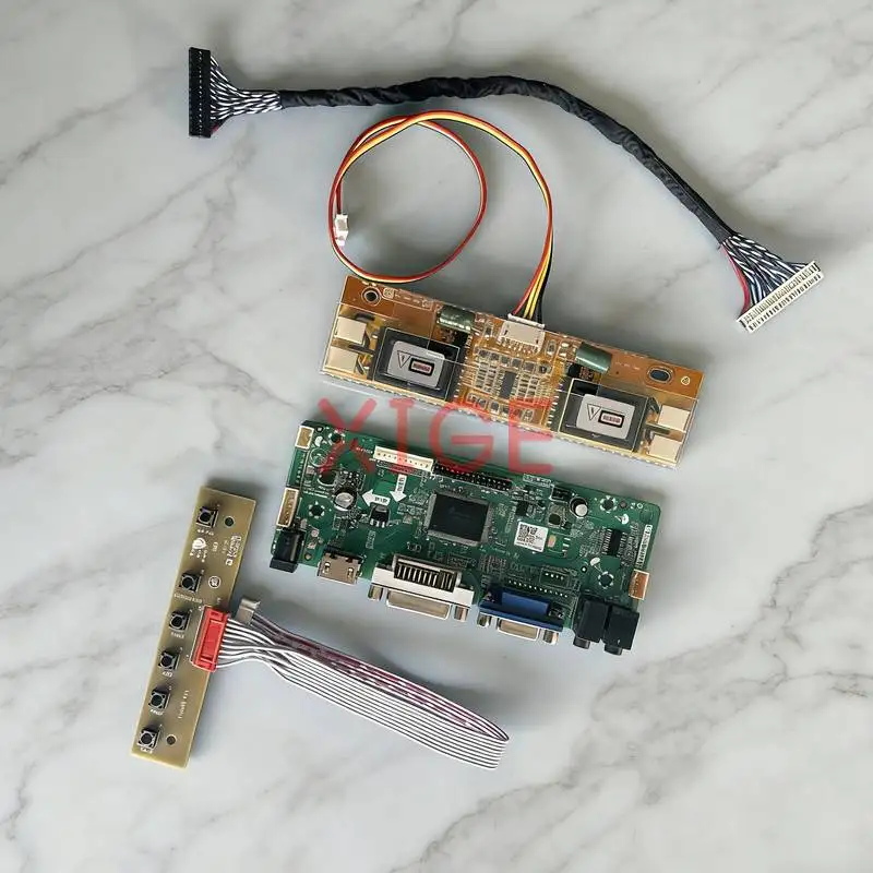 

Плата контроллера экрана, совместимая с M170EN06 M170EN05 M170E4 CLAA170EA02, 1280*1024, 4CCFL, VGA, DVI, HDMI, 30-контактный LVDS, комплект для самостоятельной сборки