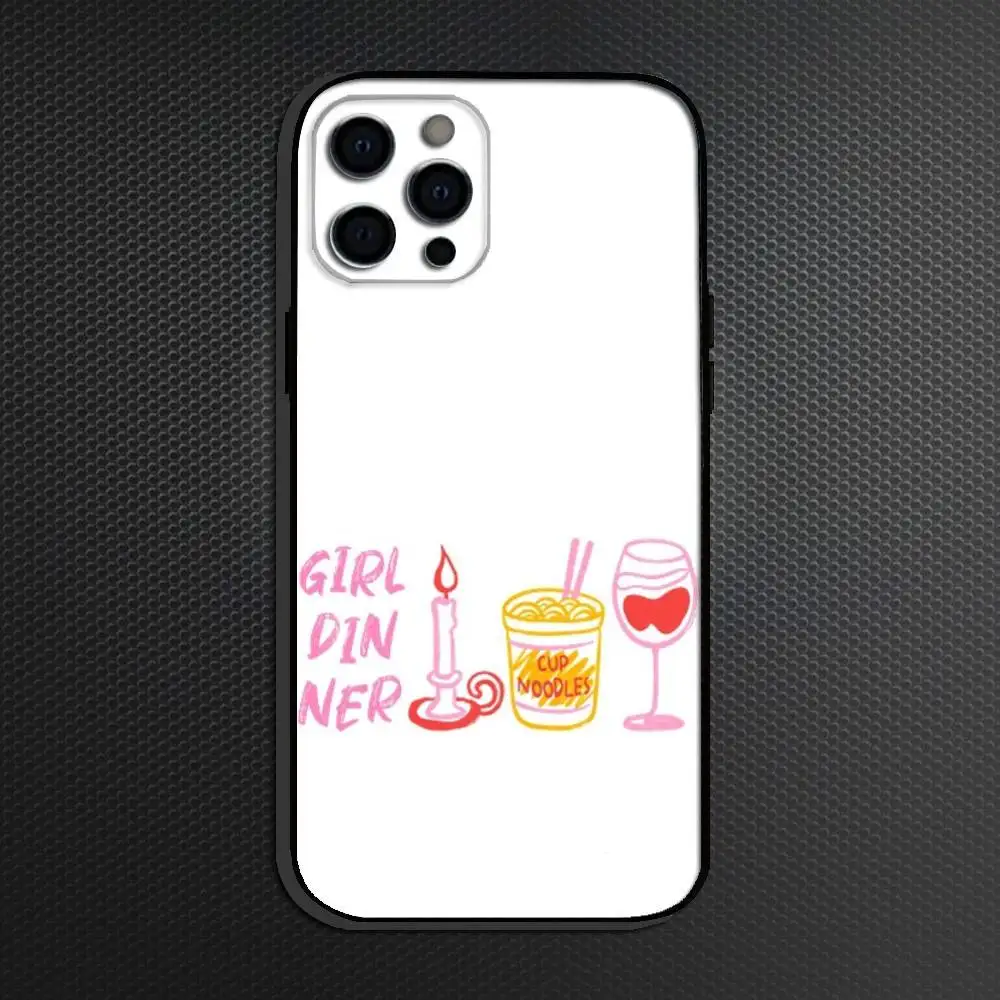 Retro Food Doodles (حافظة هاتف لهاتف iPhone 16,15,14,13,12,11 Plus، Pro Max، أخرى غطاء أسود ناعم