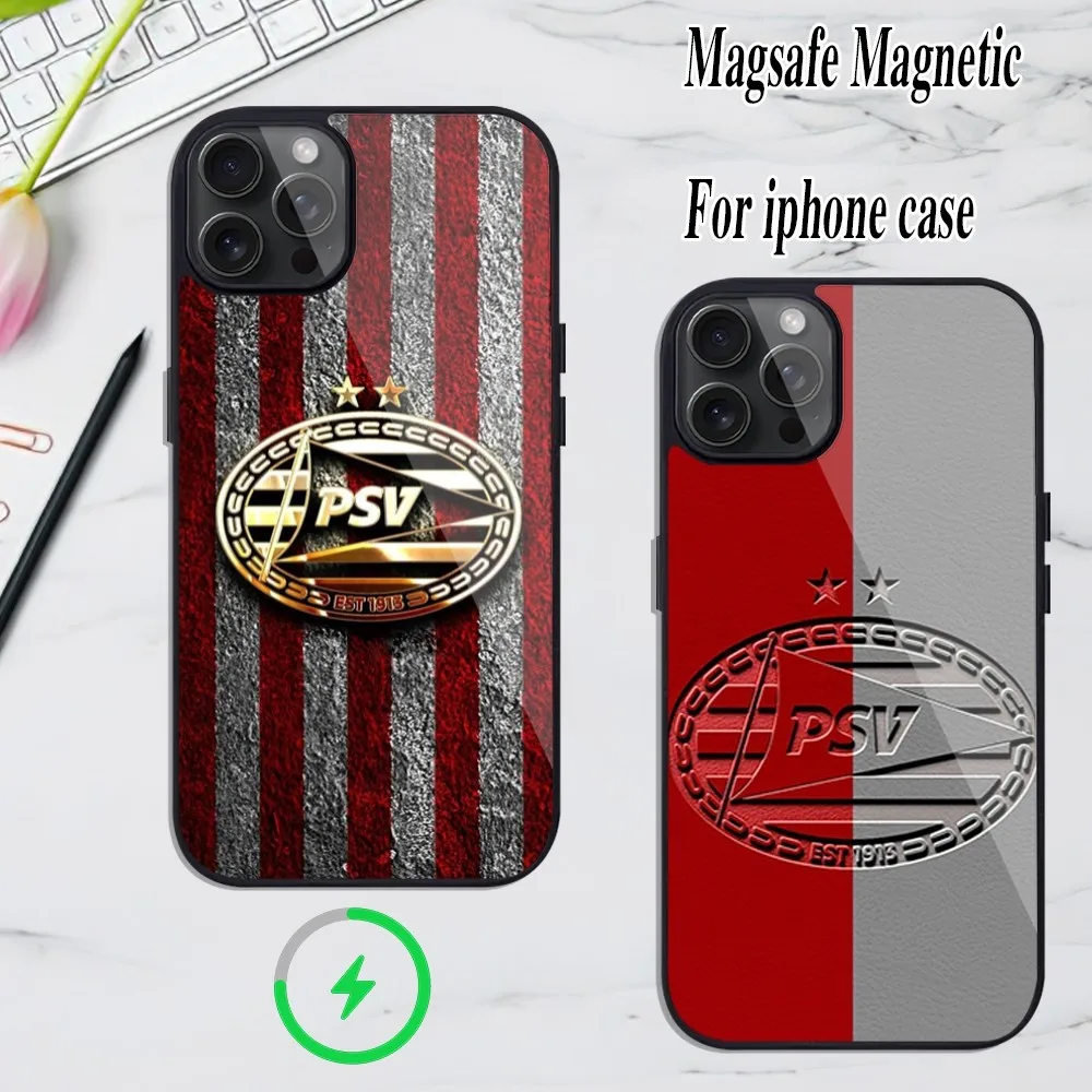 E-Eindhoven football club PSV Magsafe Magnetic Phone Case Coque For IPhone 16 15 14 13 12 11 Pro Xs Max Mini Plus Funda