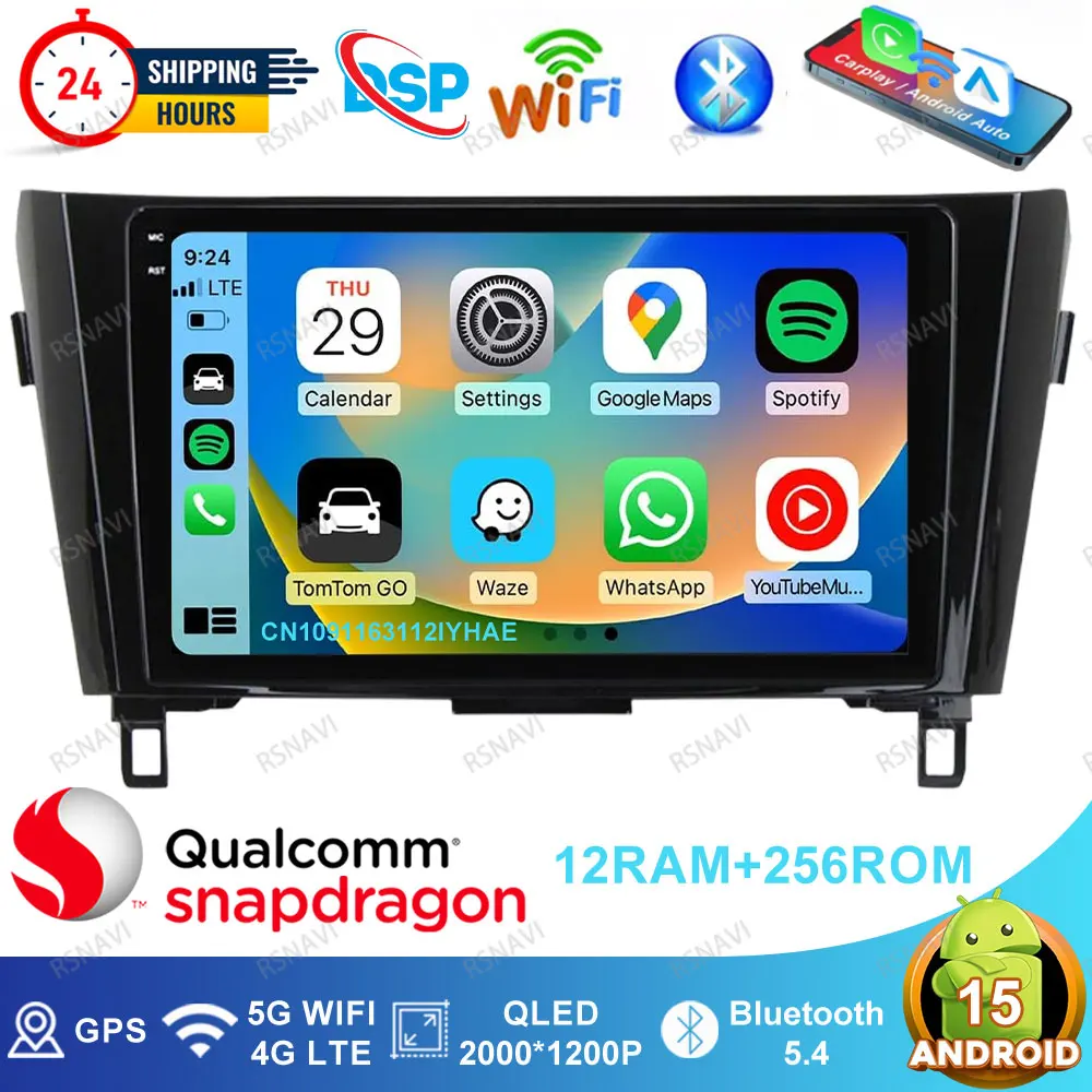 

Автомобильное радио Android 15 для Nissan X-Trail Qashqai 2 J1T32 Qashqai J10 J11 2014 2015 2016 2017 2018 2019 навигационный Viedo плеер BT