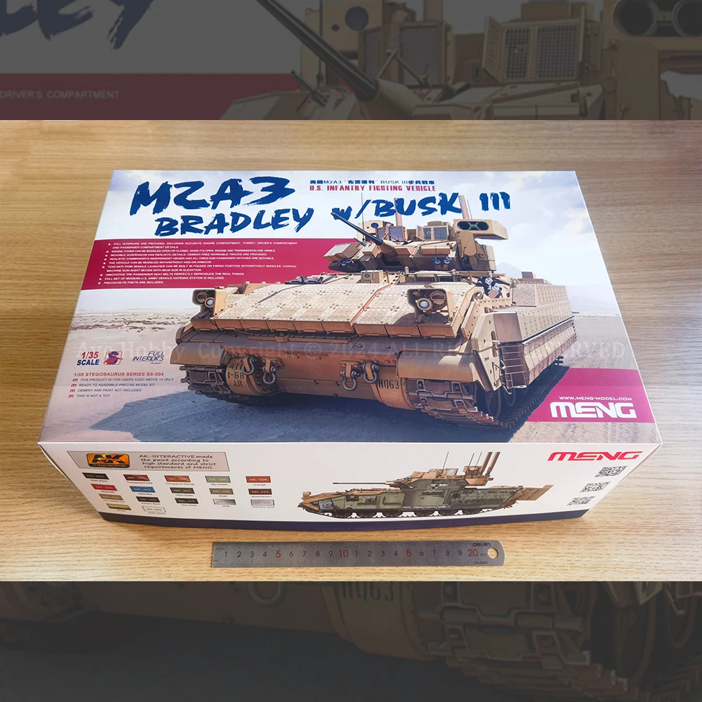 Special Offer w/Fully Interior [MENG] SS-004 1/35 M2A3 Bradley Infantry Fighting Vehicle w/Busk III (Plastic Model Kit)