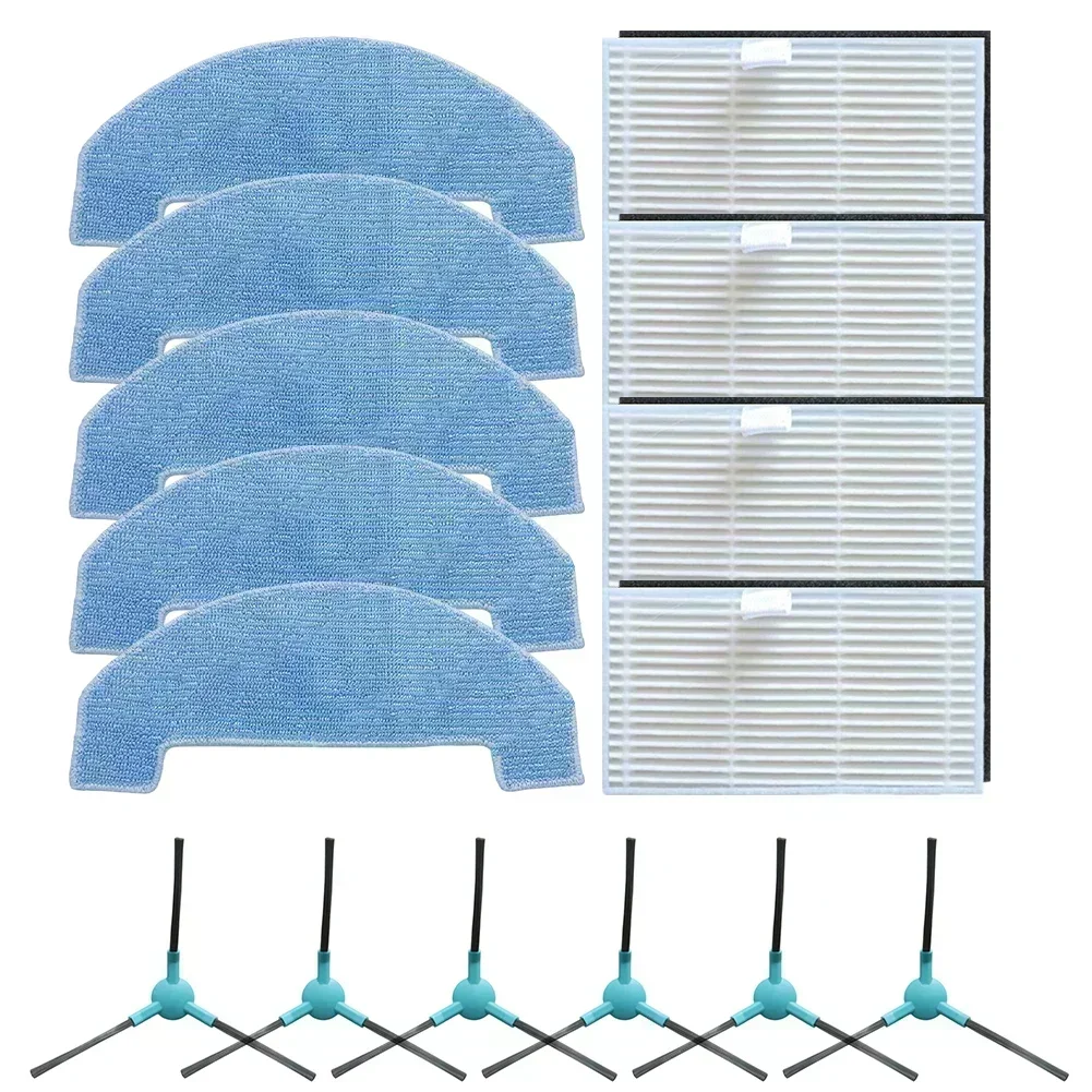 Side Brush Filter Mop Cloth Kit For Ultenic For T20 Pro / For Ultenic For T10 Lite/For-Honor Choice S3/S3 Plus/R3/R3 Plus