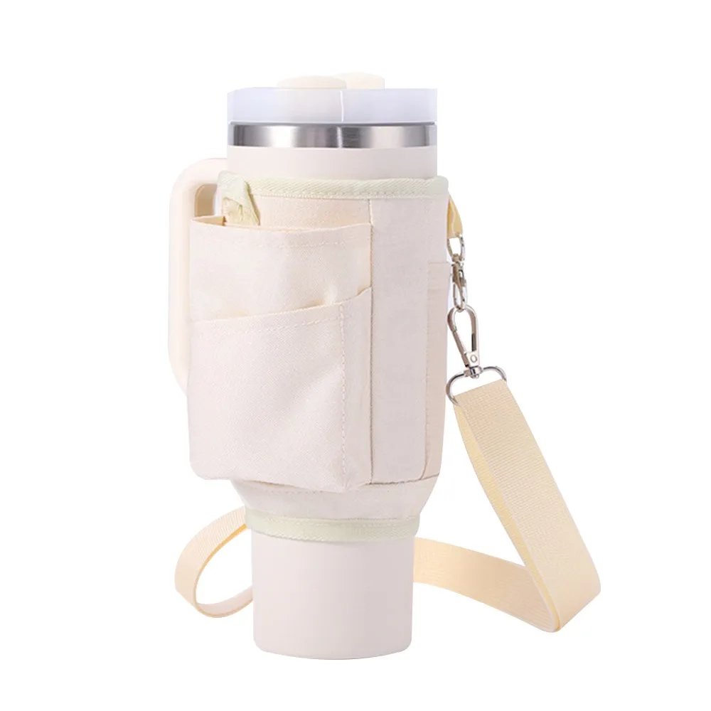 

Oxford Water Bottle Carrier Bag 40oz Capacity Holder Function Handle Car Cup Cover Cover Style Water Bottle Pouch