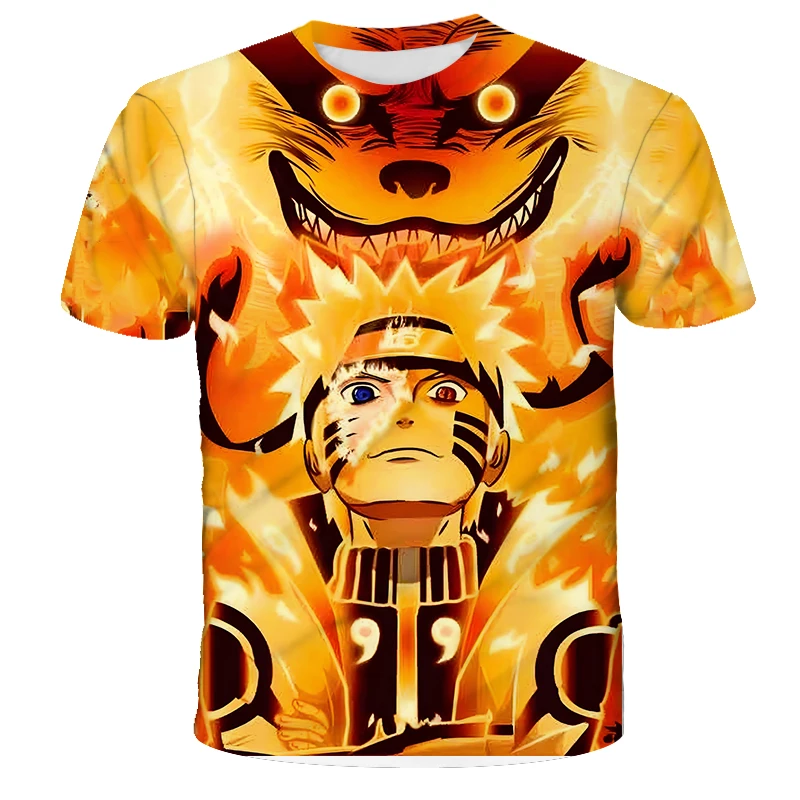 ญี่ปุ่น Anime Naruto TShirt Men's T เสื้อ 3D พิมพ์ผู้ชายแขนสั้น Tees เด็กขนาดใหญ่ T เสื้อผู้ชายเสื้อผ้าเสื้อยืด Cool Tops