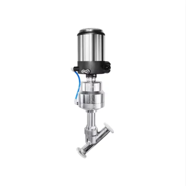 HEDE Direct Sells Sanitary High Quality Pneumatic Angle Seat Valve Stainless Steel Pneumatic Actuator Angle Seat Valve