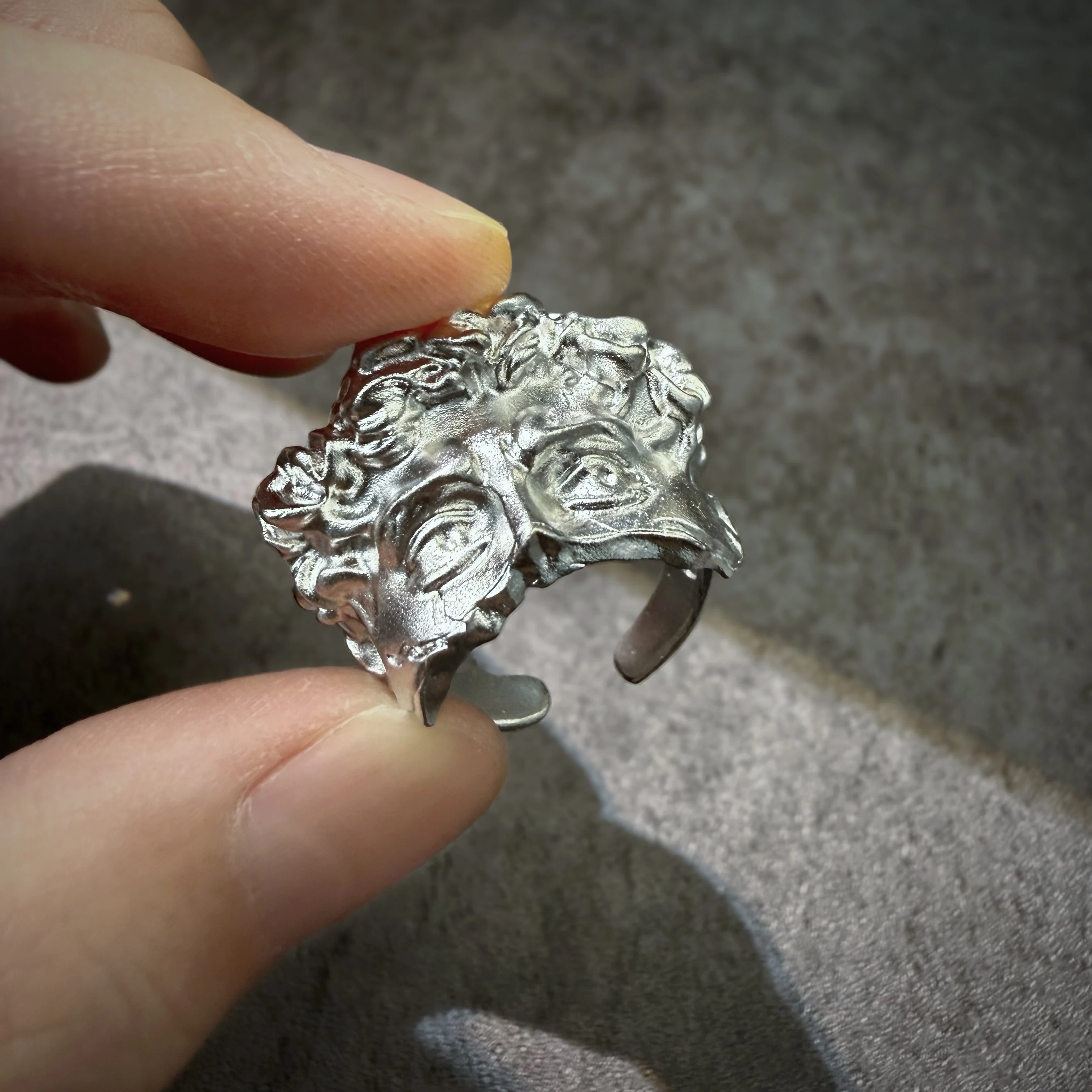 Retro Copper Men's Ring Vintage Gothic Style