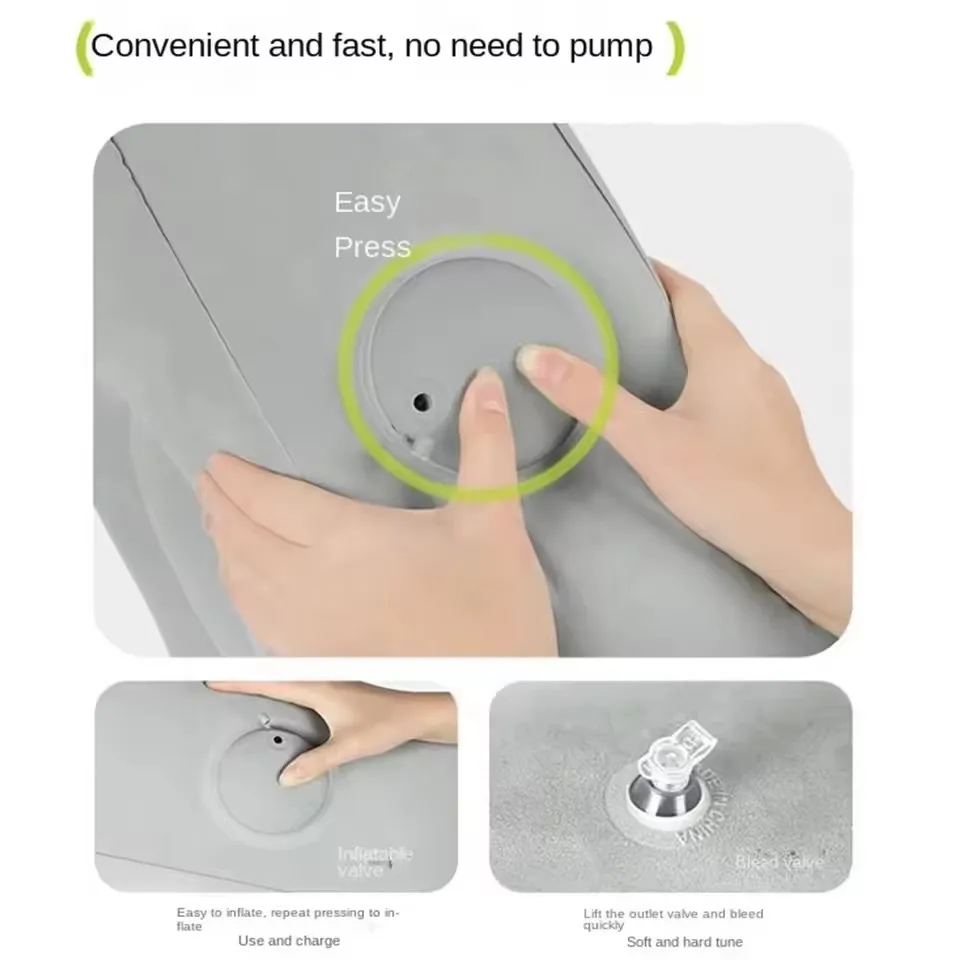Press-down Inflatable Concert Mats, Booster Mats, Camping Mats, Portable Seat Cushion, Easy to carry Inflatable Seat image 5