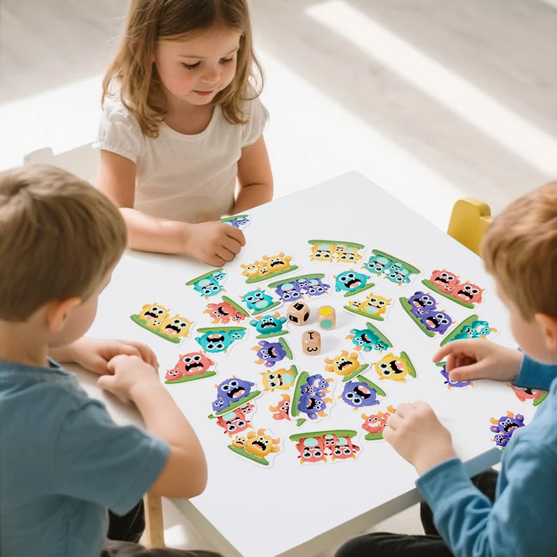 Children Matching Puzzle Toys Colors Geometric Shape Jigsaw Board Games Early Educational Interaction Toys For Kids Battle Games