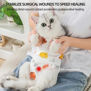 Pure Cotton Weste Haustierkleidung, Tierdruck, Anti-Lamm-Sterilisation, Entwöhnungsanzug, Chirurgiewiederherstellung, Hund und Katze 6 Hauptverkäufe nach der Operation - №2
