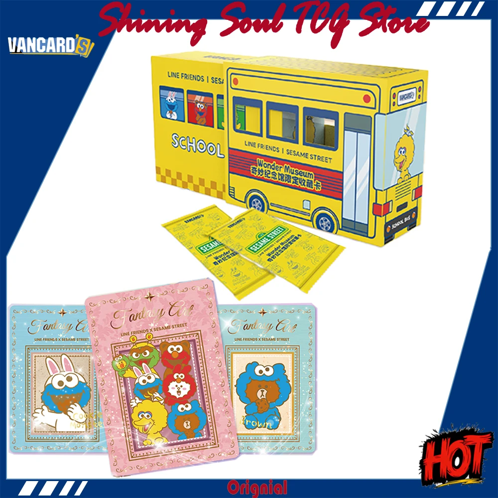 LINE Friends & Sesame Street Wonder Museum Big Bird Cards Periphery Collection Anime Booster Pack Cards Exquisite Original Gifts