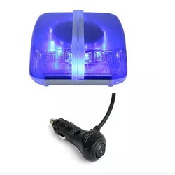 Voyant d'avertissement de toit de voiture à LED, stroboscope de police carré avec interrupteur allume-cigare VISION AR, aimant de base, 11flash, étanche, 220mm, 8W