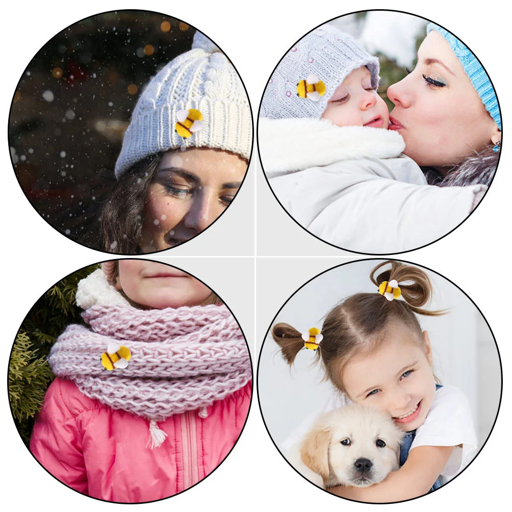 

30Pcs Small Wool Felt Bees for Crafts Adorable Bee Ball Ornaments Ideal DIY Gift Clothing Hat Embellishment Handmade Felts