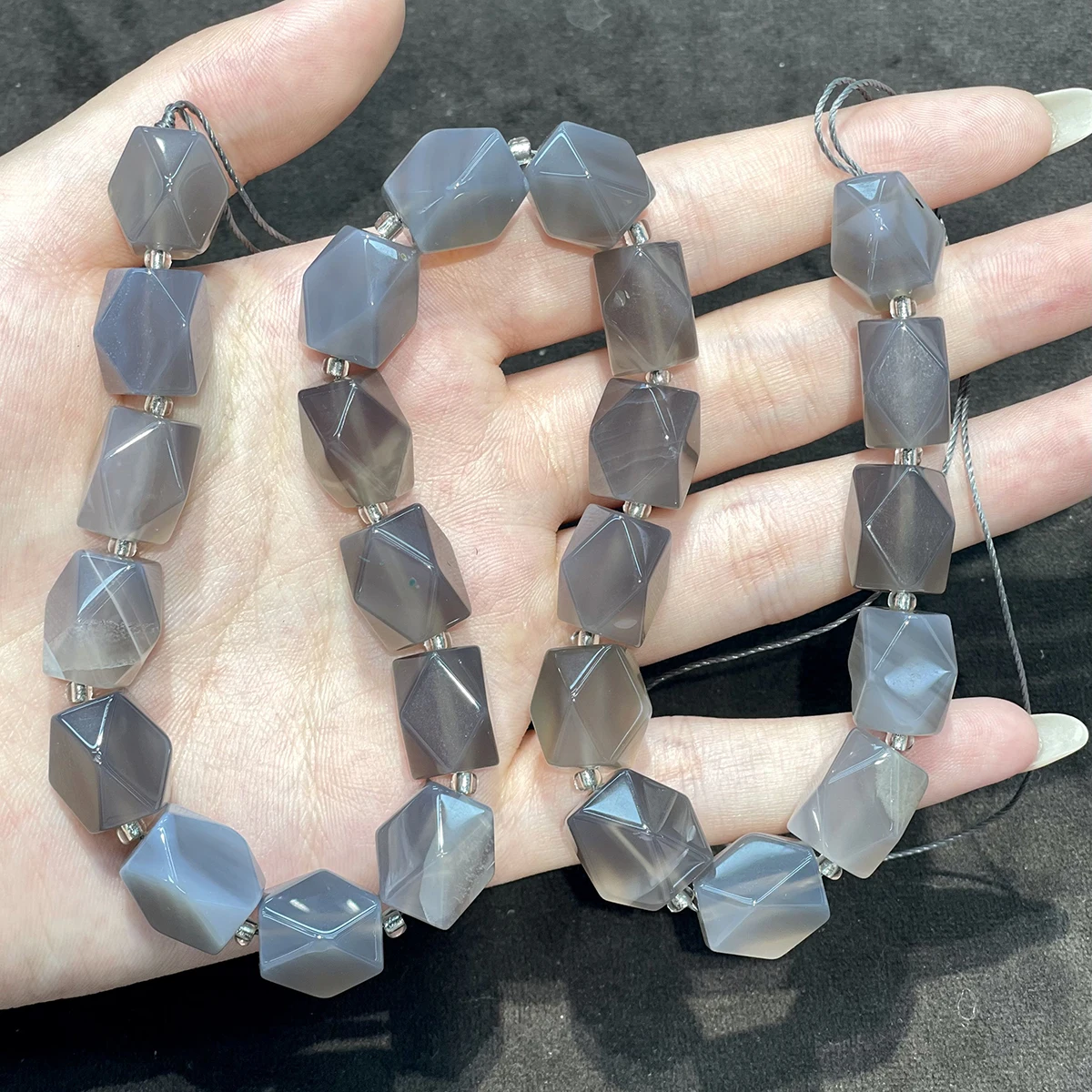 25 Stück/Strang natürliche Halbedelstein-Achate/dalmatinische zylindrische Perlen für die Schmuckherstellung, DIY-Halskette, Kette, Armband, Zubehör – Detail 3