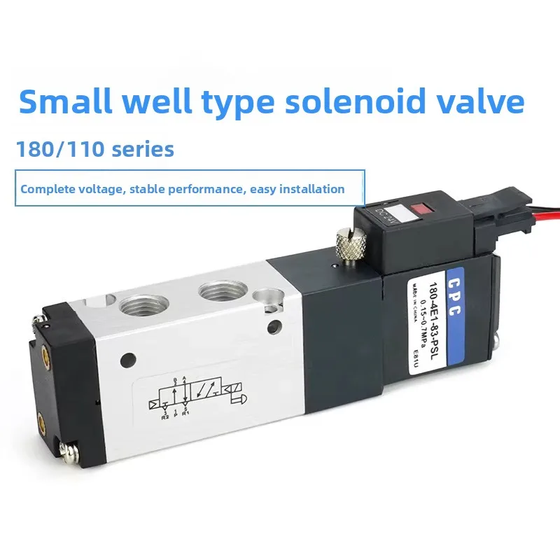 240-180-110-4E1-4E2-83-PLL-PSL-12V-24V-110V-220V KOGANEI Two-position five-way solenoid valve Solenoid Valve 180 110 240 Series