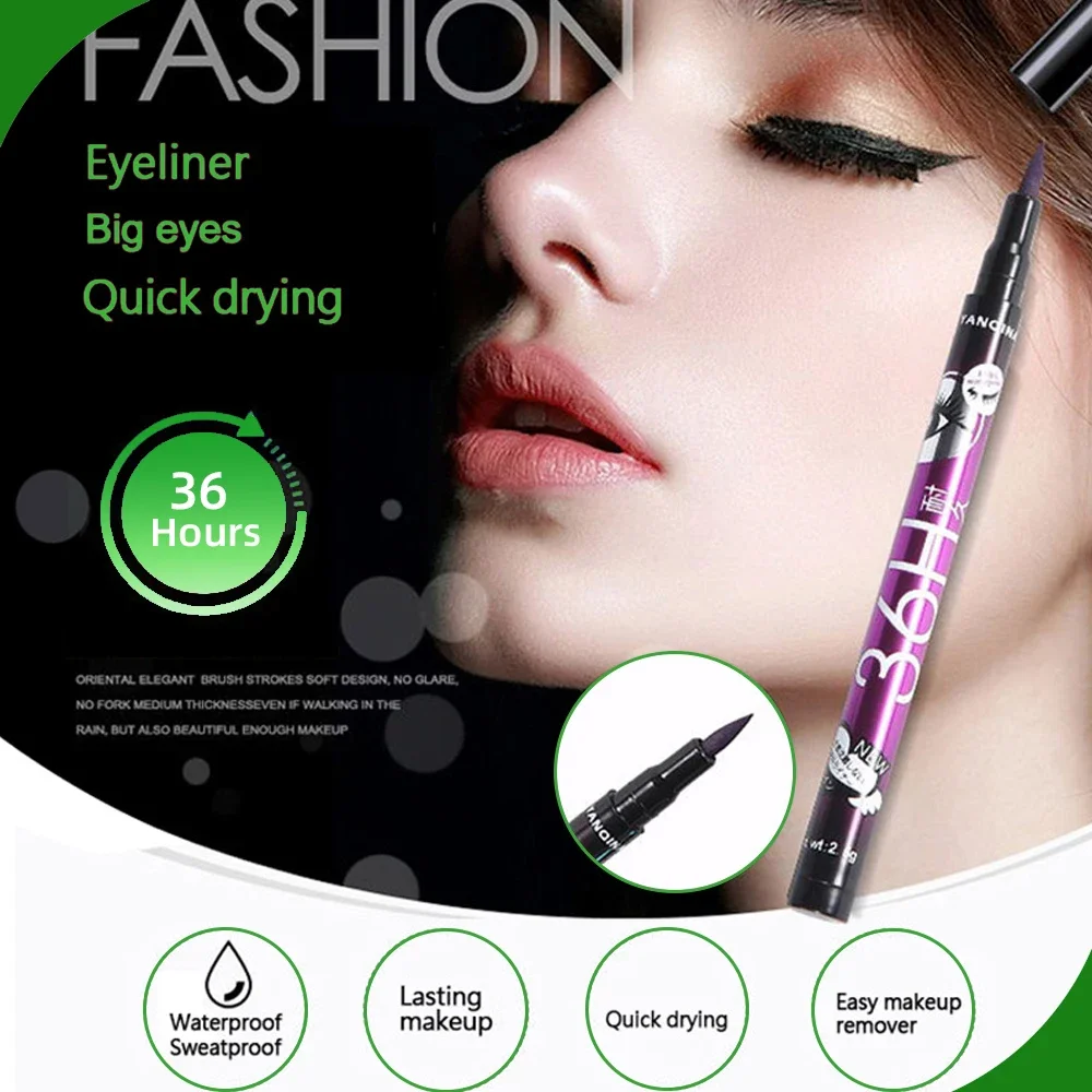 Eyeliner liquido matita Eyeliner impermeabile nera asciugatura rapida non Bloom Eyeliner naturale penna liquida applicare strumenti per il trucco degli occhi