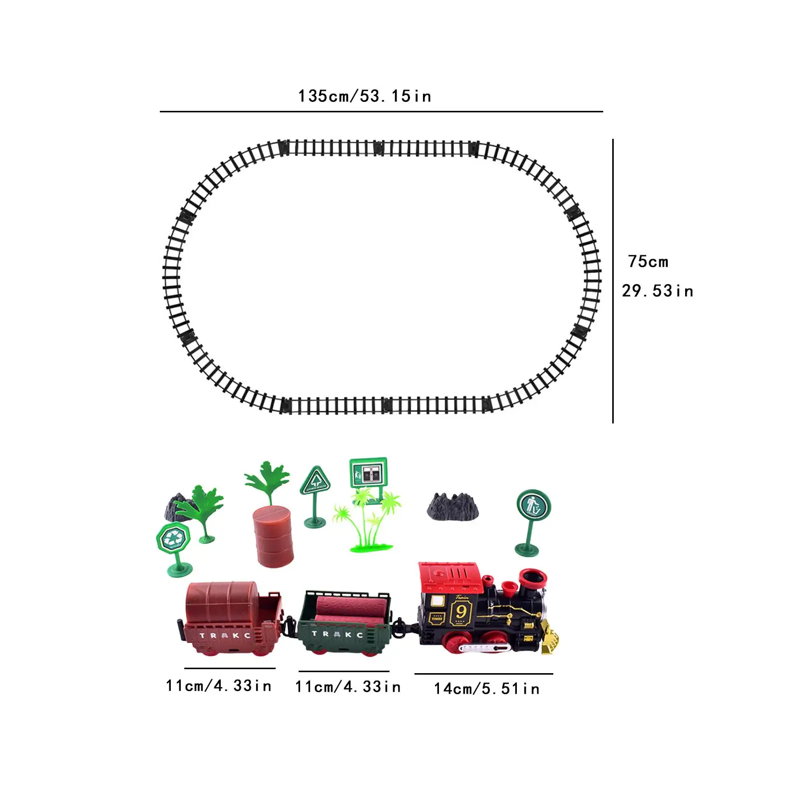 ชุดรถไฟไฟฟ้าของเล่นติดตามรถไฟคริสต์มาสสําหรับเด็กประสานมือและตา