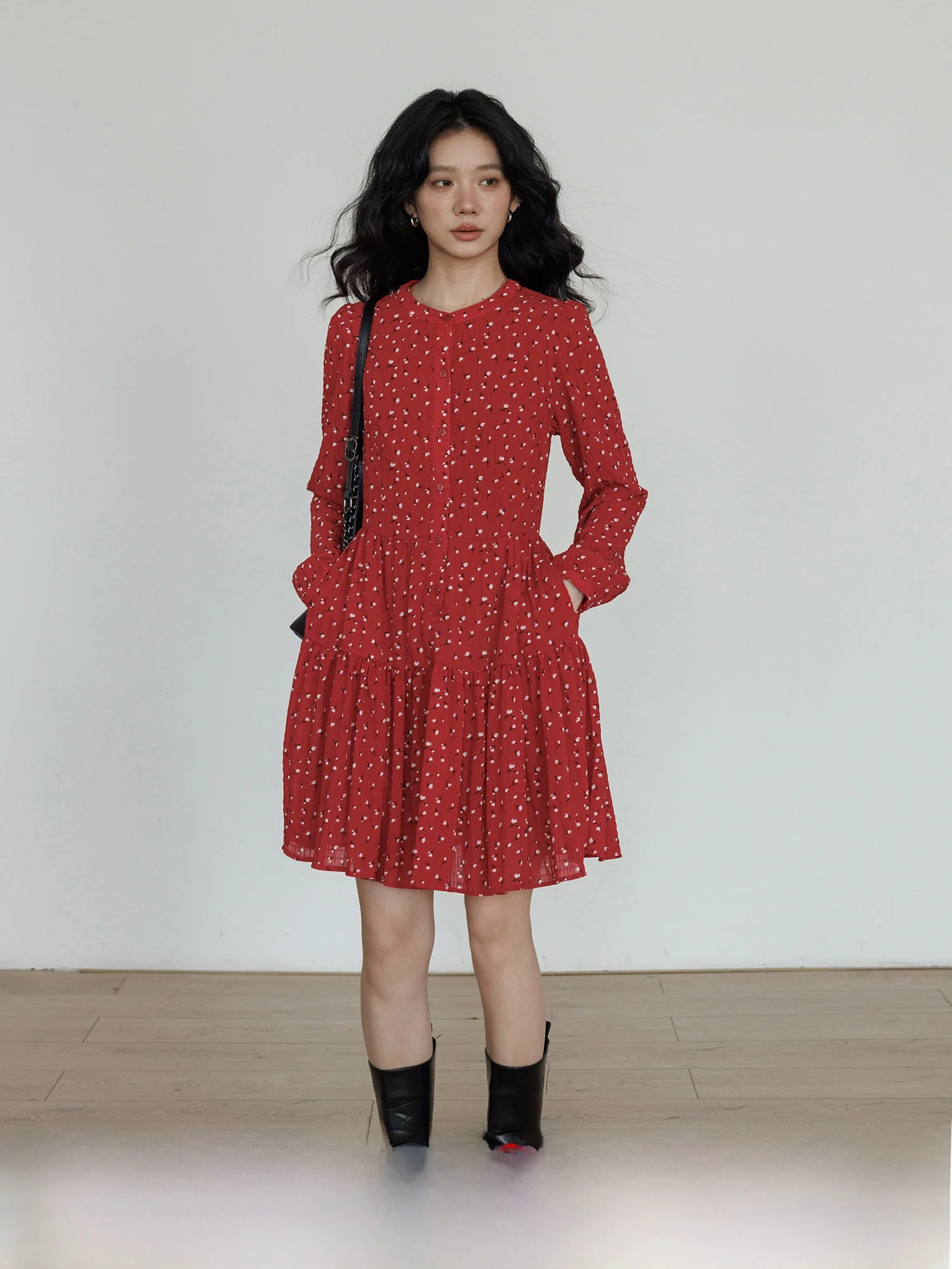 

Новая женская повседневная короткая юбка из полиэстера с цветочным принтом, в стиле ретро, премиум-класса, весенняя коллекция