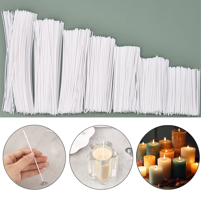 50/100pcs Cotton Candle Wick Candle Holder Smokeless Aromatherapy Cylindrical Candle Thread Candle Making DIY Candle Supplies