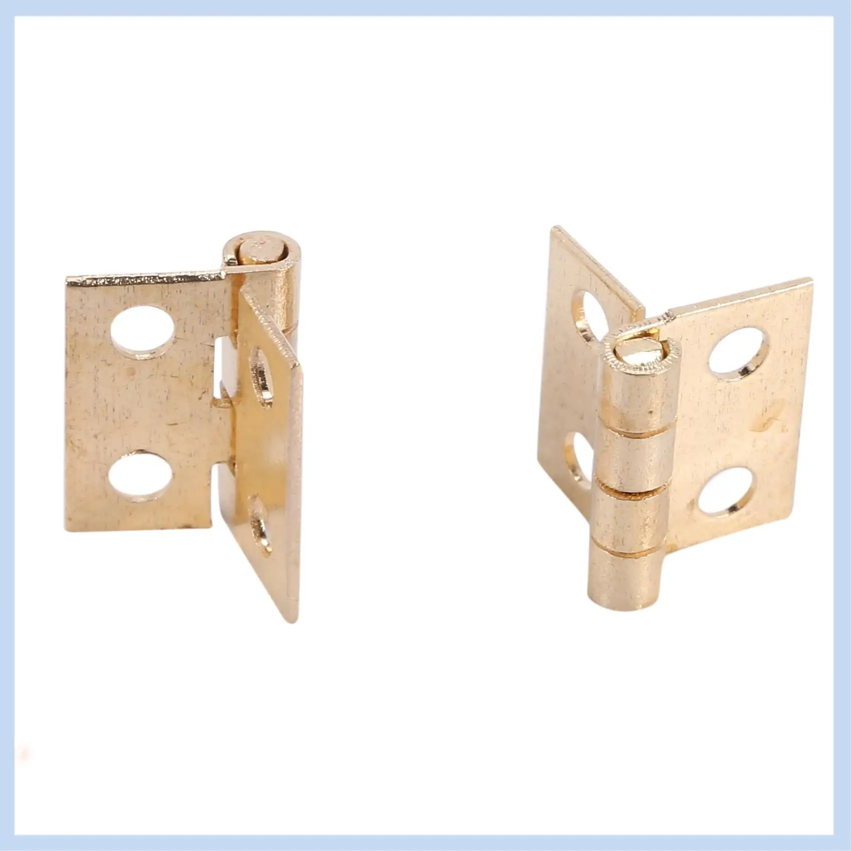 

AS63-100 PCS Mini Brass Hinges Hardware 180 Degree Rotation For Dollhouse Miniature Furniture Cabinet Closet(DIY)