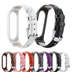 Bracelet en cuir pour Xiaomi Mi Band 4 7 6 5 3, accessoires intelligents