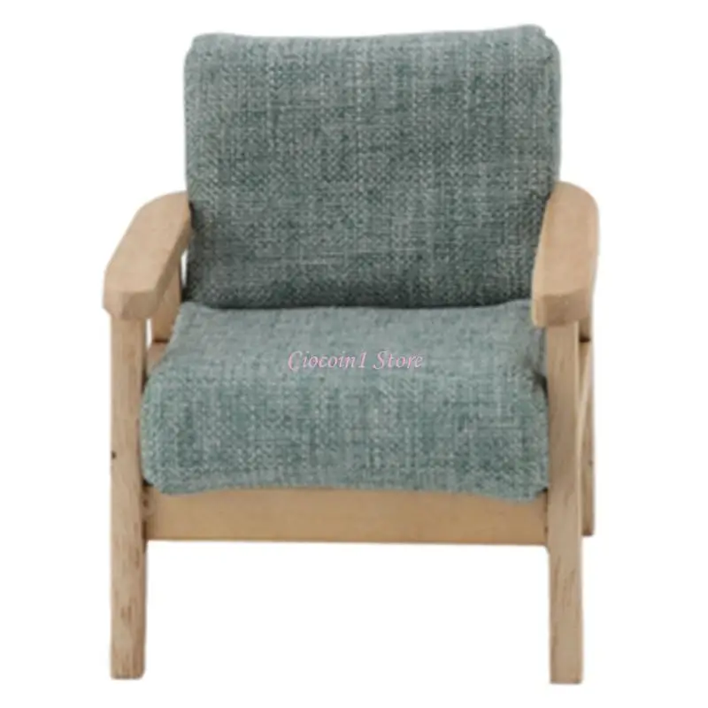 Y1ub dormitorio sofá simple sillón brillante muebles en miniatura modelo muñecas casas muñecas accesorios juego 1:12