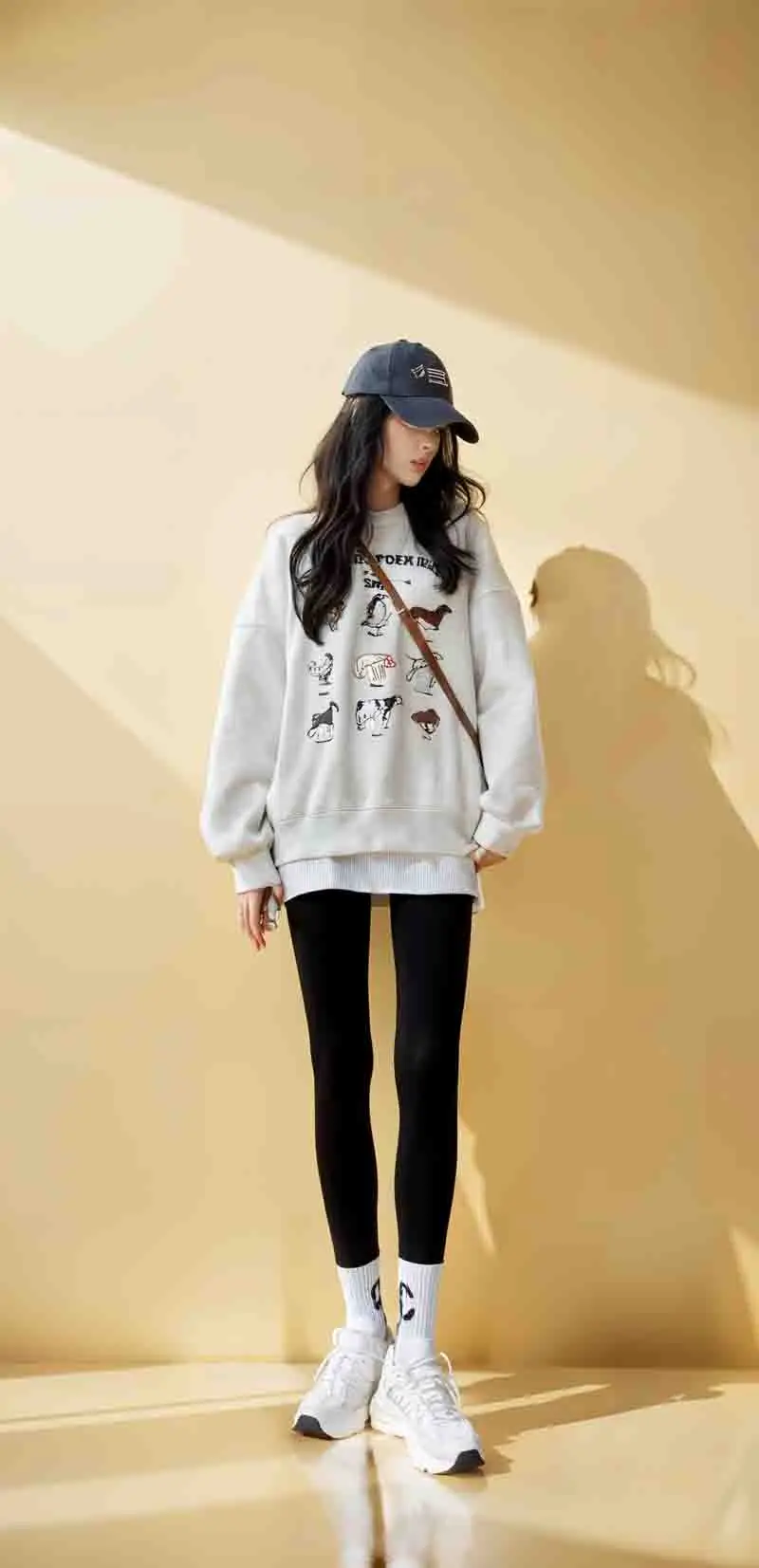 

Woman Leggings Warm Fleece-Lined Tummy Control High Waist Flare Push Up Ribbed Soft Stretch Autumn Winter Wear Micro Horn Female