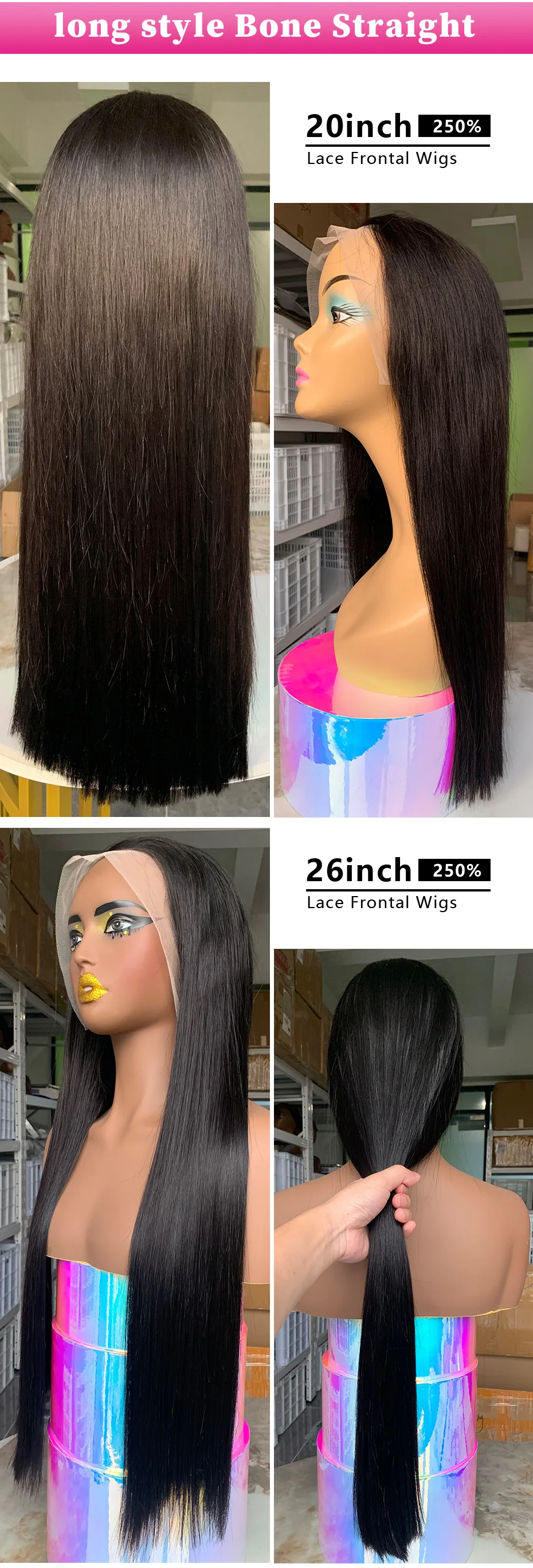 5x5 2x6 Ready to Go Glueless Wig 100% Human Hair Wig Raw Vietnamese 13x4 13x6 Transparent Lace Frontal Bob Wig 15A Bone Straight