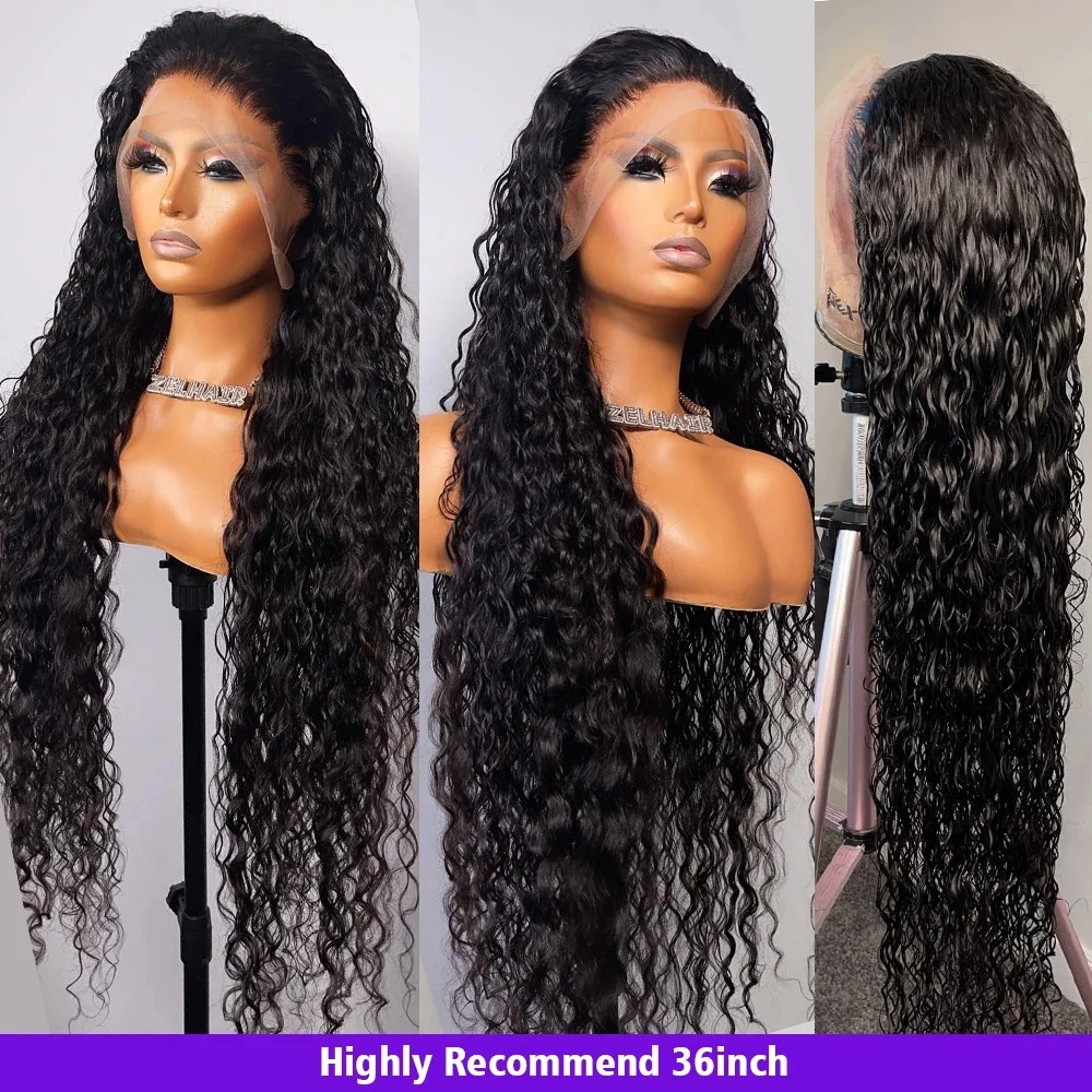 13x6 Hd Lace Frontal Wig 40 Inch 360 13x4 Curly Lace Front Wigs Human Hair Wig Deep Wave Lace Frontal Wig Brazilian Pre Plucked