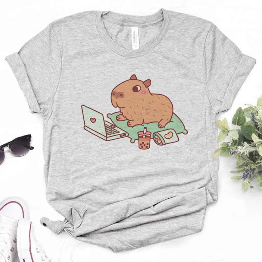 

Capybara Tee women designer harajuku tshirt girl funny clothes