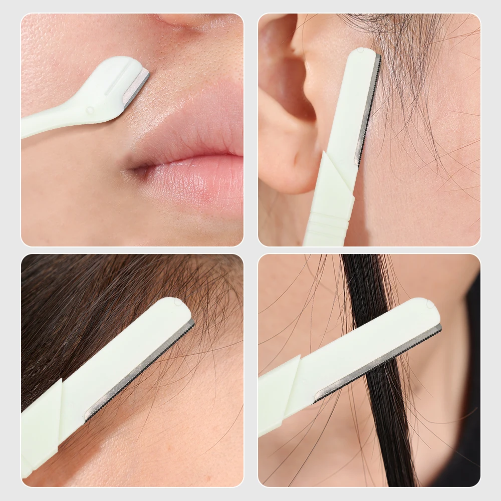 Tondeuse professionnelle pour les blogueurs oculaires, tondeuses à double tête, outil de maquillage portable, filet de sécurité, phérique pointu, 3 pièces