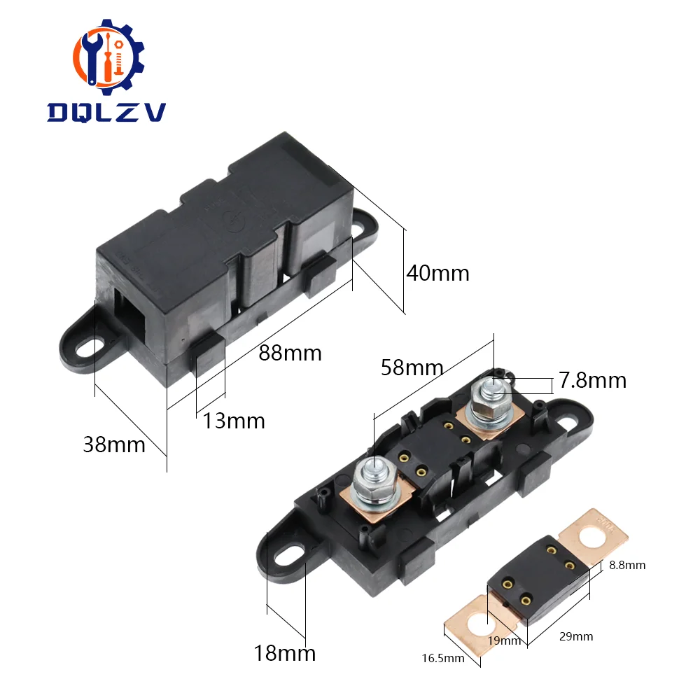 1PCS ANM-H3 MEGA Auto Fuse Holder/ANM Bolt-on blade fuse holder Flat Type Fuse 30A50A 60A 70A 80A 100A 125A 175A 200A 225A -500A