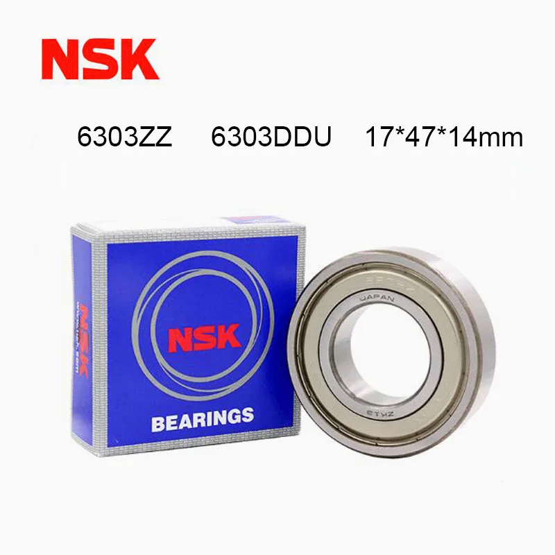 NSK Japan 5pcs Bearing 6303ZZ 6303DDU 6303RZ 6303-2RS 17x47x14 Shielded Deep Groove Ball Bearings Single Row High Quality