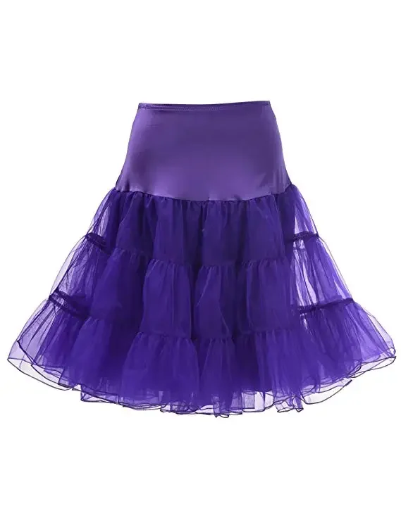 

Women 50s Petticoat Skirts Rockabilly Retro Underskirt Crinoline Tutu Dress