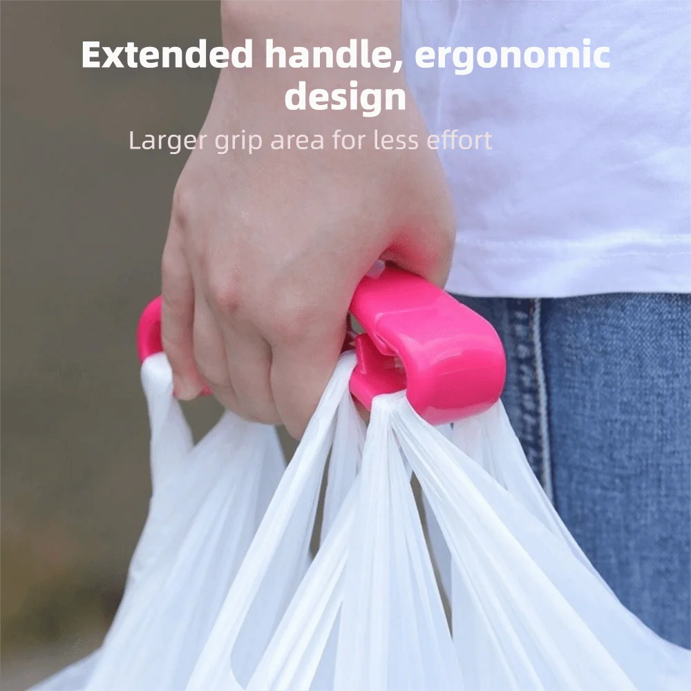 Plastic Anti-strangle Handbag Holder Ergonomic Design Lightweight Grocery Bag Carrier Anti-slip Labor-saving Shopping Bag Holder