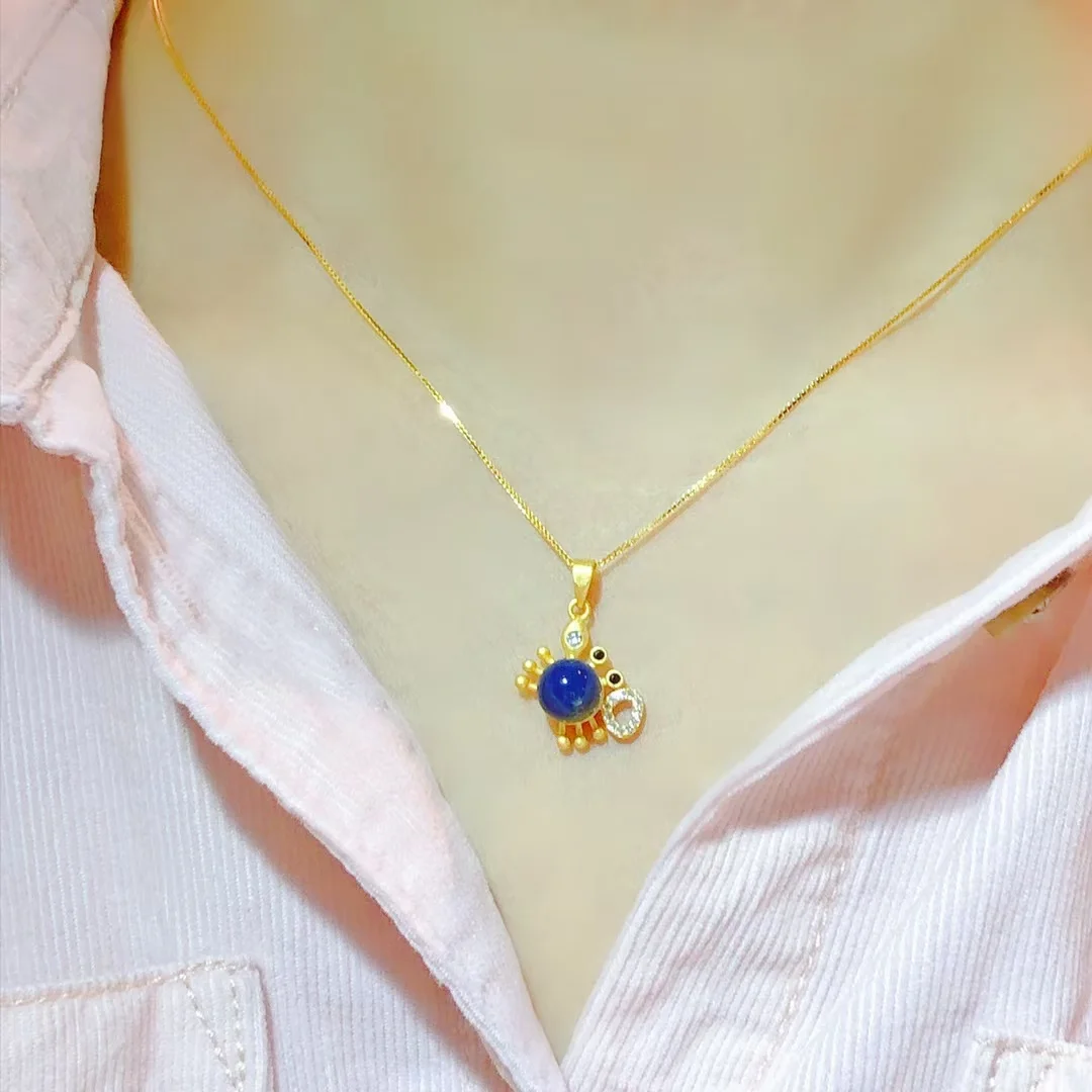 Elegant 7mm Round Color-changing Blue Amber Pendant For Women With Necklace. A Thoughtful Gift For Anniversaries And Birthdays.